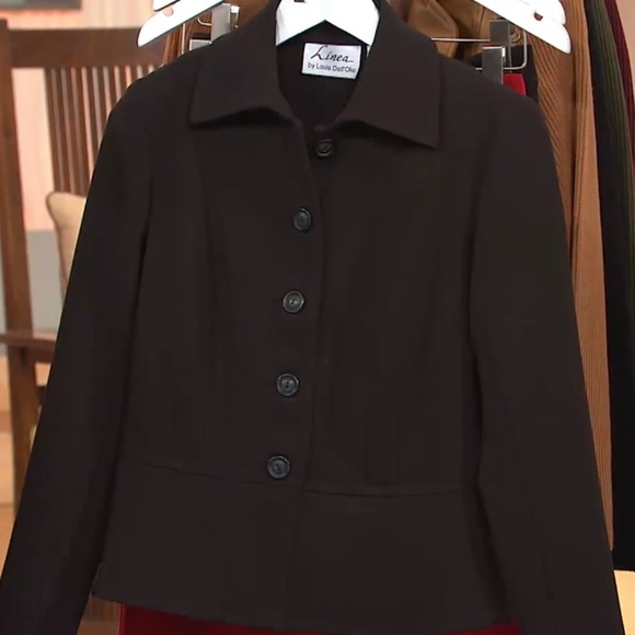 Linea By Louis Dell'Olio Button Up Long Sleeve Jacket, NWT 28W Black A257280 - Picture 8 of 11